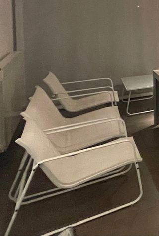 Set 3 sedie design Deghi metallo bianco