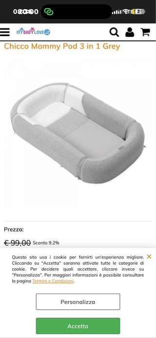 Riduttore neonato Chicco Mommy Pod 3 in 1