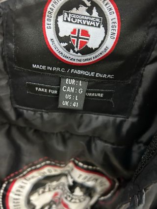 Cazadora NORWAY Negra Talla L