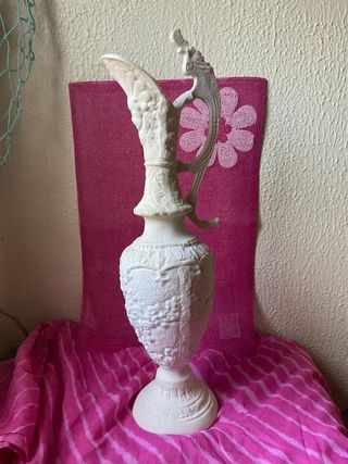 Jarrón Decorativo Blanco de marmolina