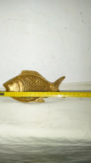 Cenicero centro mesa Bronce Pez Náutico Antiguo