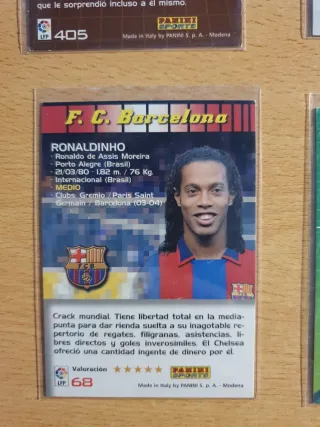 4 Cromos Ronaldinho Megacracks