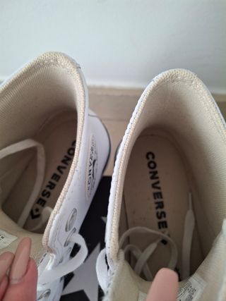 Converse Pelle Bianco Tg 37
