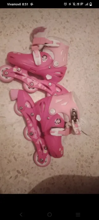 Patines rosas infantiles