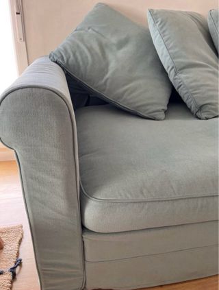 Divano letto Ikea 140cm in tessuto blu senza materasso