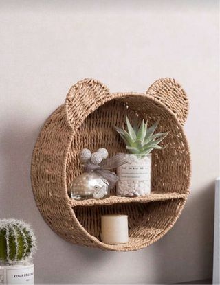 Cesto da parete in juta e vimini