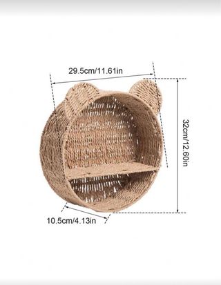 Cesto da parete in juta e vimini