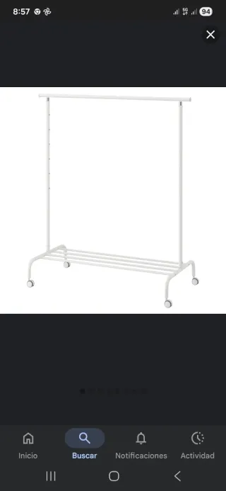 Perchero Ikea Rigga Blanco