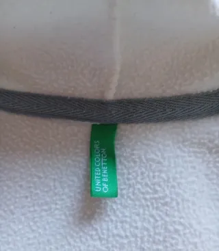 Felpa con cappuccio Benetton donna bianca taglia S