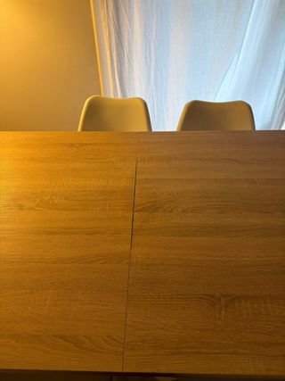 Mesa Comedor Extensible Madera Blanca