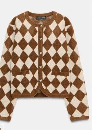 Jersey Zara de lana con rombos