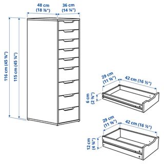 Cómoda Alex 9 cajones Ikea