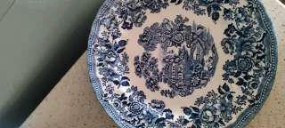 Platos de porcelana azul vintage