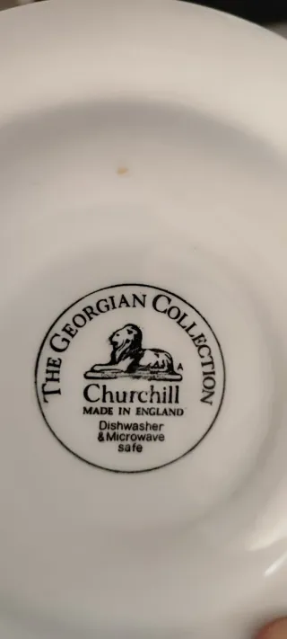 Platos de porcelana azul vintage