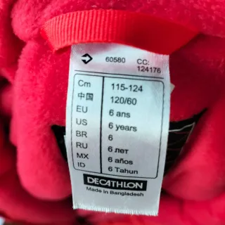 Mono de nieve para niño rojo