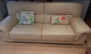 Sofá de piel Cattelan Italia Beige