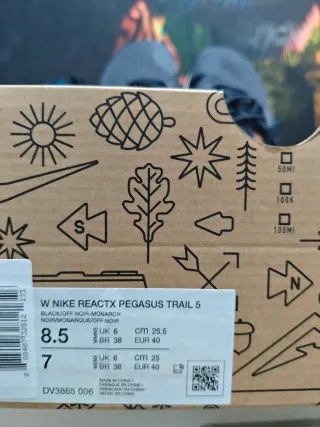 Nike Pegasus Trail 5 Mujer Negro Naranja