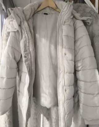 Chaquetón acolchado mujer blanco