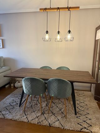 Mesa comedor extensible madera