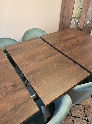 Mesa comedor extensible madera
