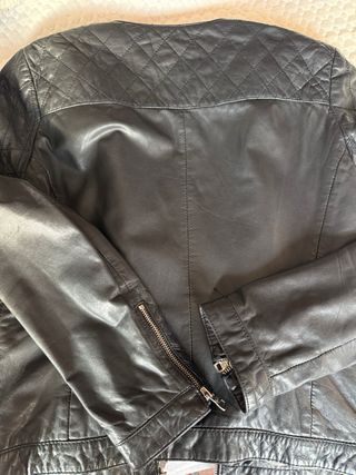 Cazadora Piel Negra Massimo Dutti