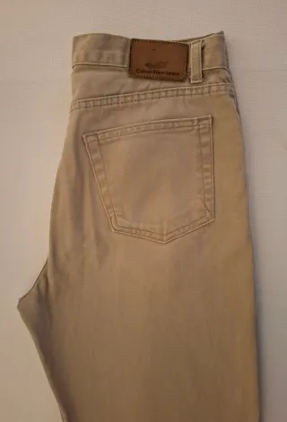 Pantalón vaquero hombre Calvin Klein beige