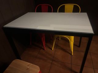 Mesa Hostelería Cristal y Metal