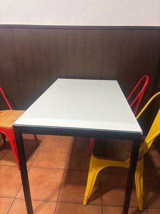 Mesa Hostelería Cristal y Metal