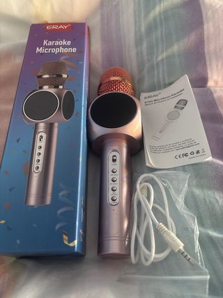 Micrófono Karaoke ERAY Dorado/Rosa
