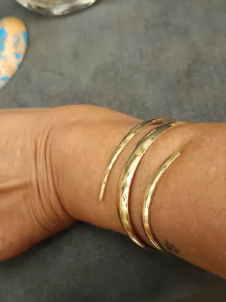 Pulsera y Anillo Dorado y Plateado