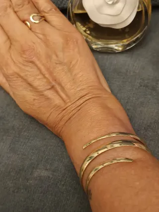 Pulsera y Anillo Dorado y Plateado