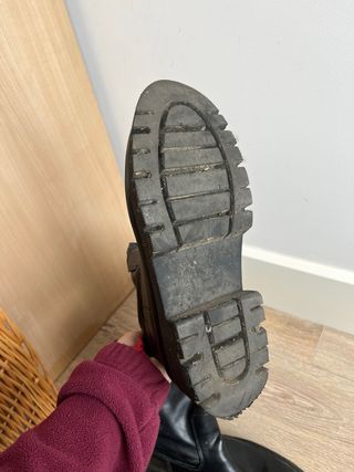 Botas altas negras suela track