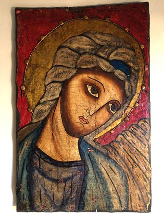 Pintura sobre tabla policromada