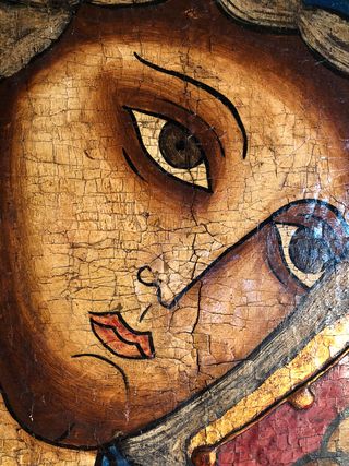 Pintura sobre tabla policromada