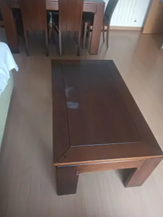 Conjunto Muebles Salón Madera y Cristal