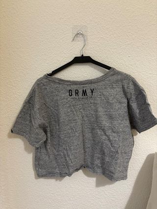 Camiseta Grimey gris crop top