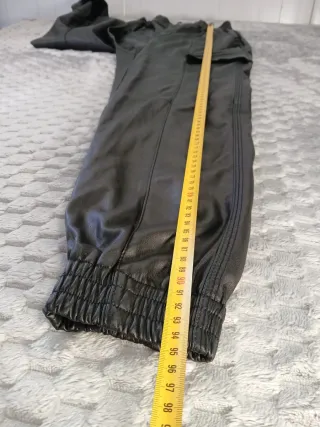 Pantalones Cargo Faux Leather Bershka Estilo Y2K S