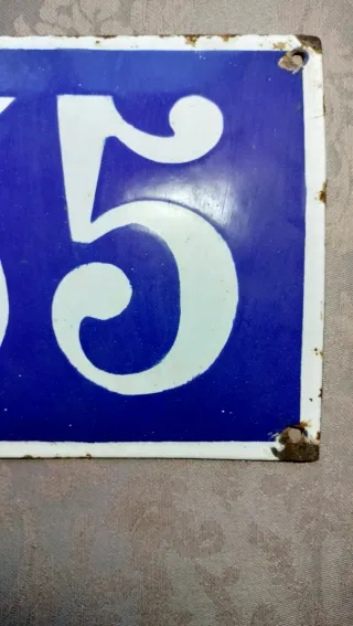 Placa portal antigua número 35