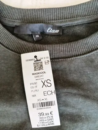 Sudadera Etam verde oliva talla XS