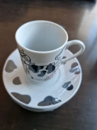 Juego de café porcelana vaca
