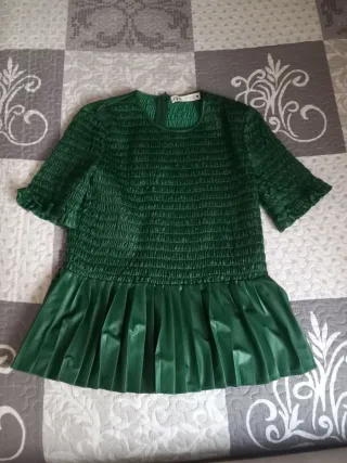 Blusa Zara Talla M Verde