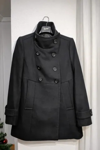 Abrigo paño mujer negro.Completamente nuevo.