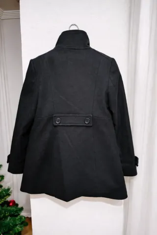 Abrigo paño mujer negro.Completamente nuevo.