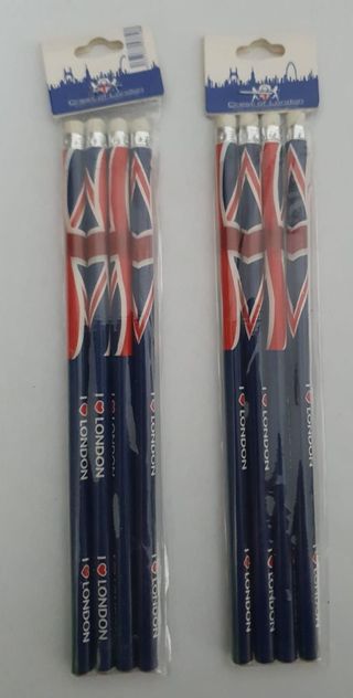 Matite I Love London Union Jack - 2 confezioni