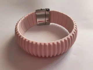 Bracciale Hip Hop Rosa e Acciaio