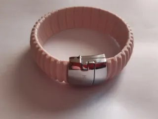 Bracciale Hip Hop Rosa e Acciaio