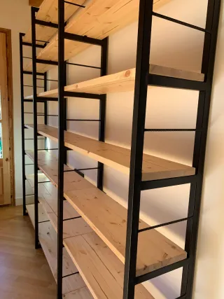 Librería estantería Industrial Madera y Metal