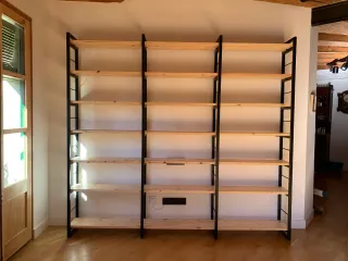 Librería estantería Industrial Madera y Metal