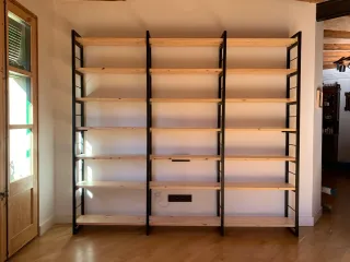 Librería estantería Industrial Madera y Metal