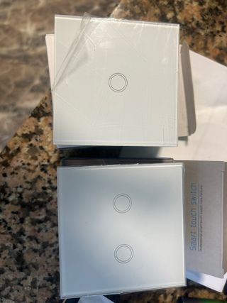 Panel de Interruptor táctil de cristal blanco temp